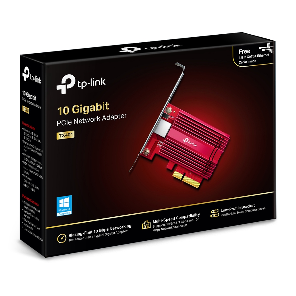 Placa De Red Tx401 Pcie 10 Gigabit Tp-link