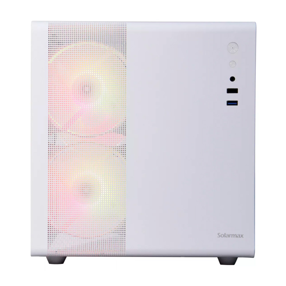 Gabinete Cm-w300 Fan X3 Argb Tg White Solarmax