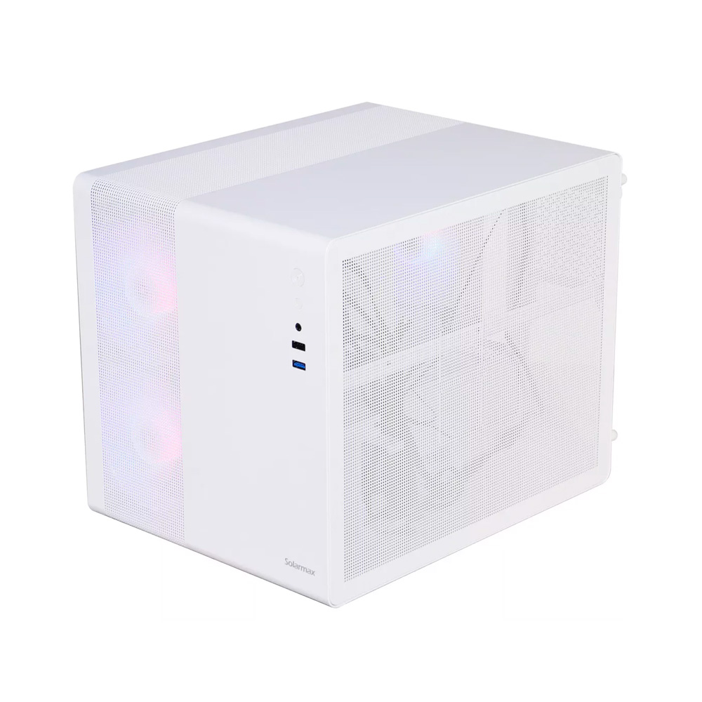 Gabinete Cm-w300 Fan X3 Argb Tg White Solarmax