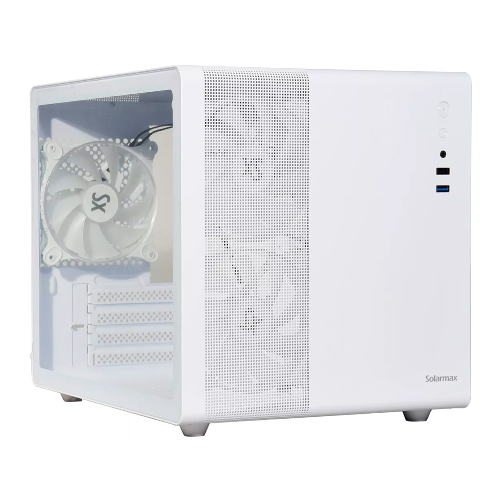 Gabinete Cm-w300 Fan X3 Argb Tg White Solarmax