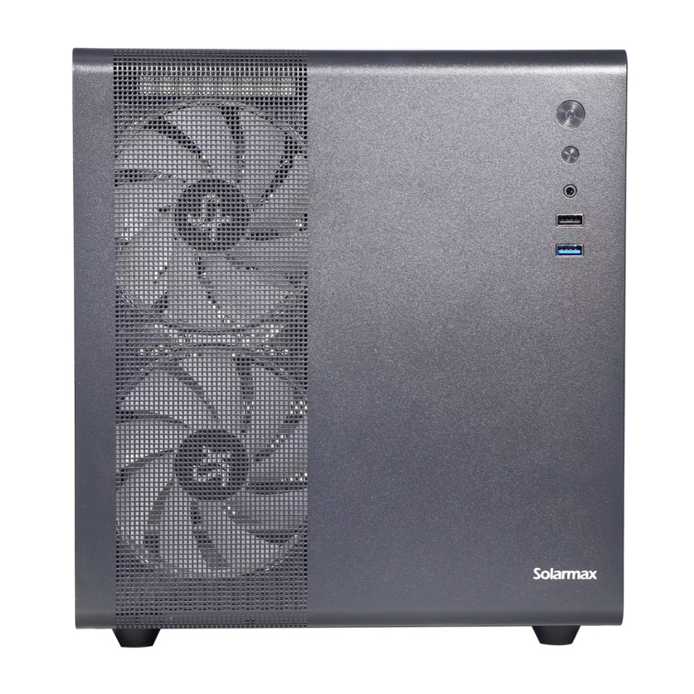 Gabinete Cm-b300 Fan X3 Argb Tg Black Solarmax