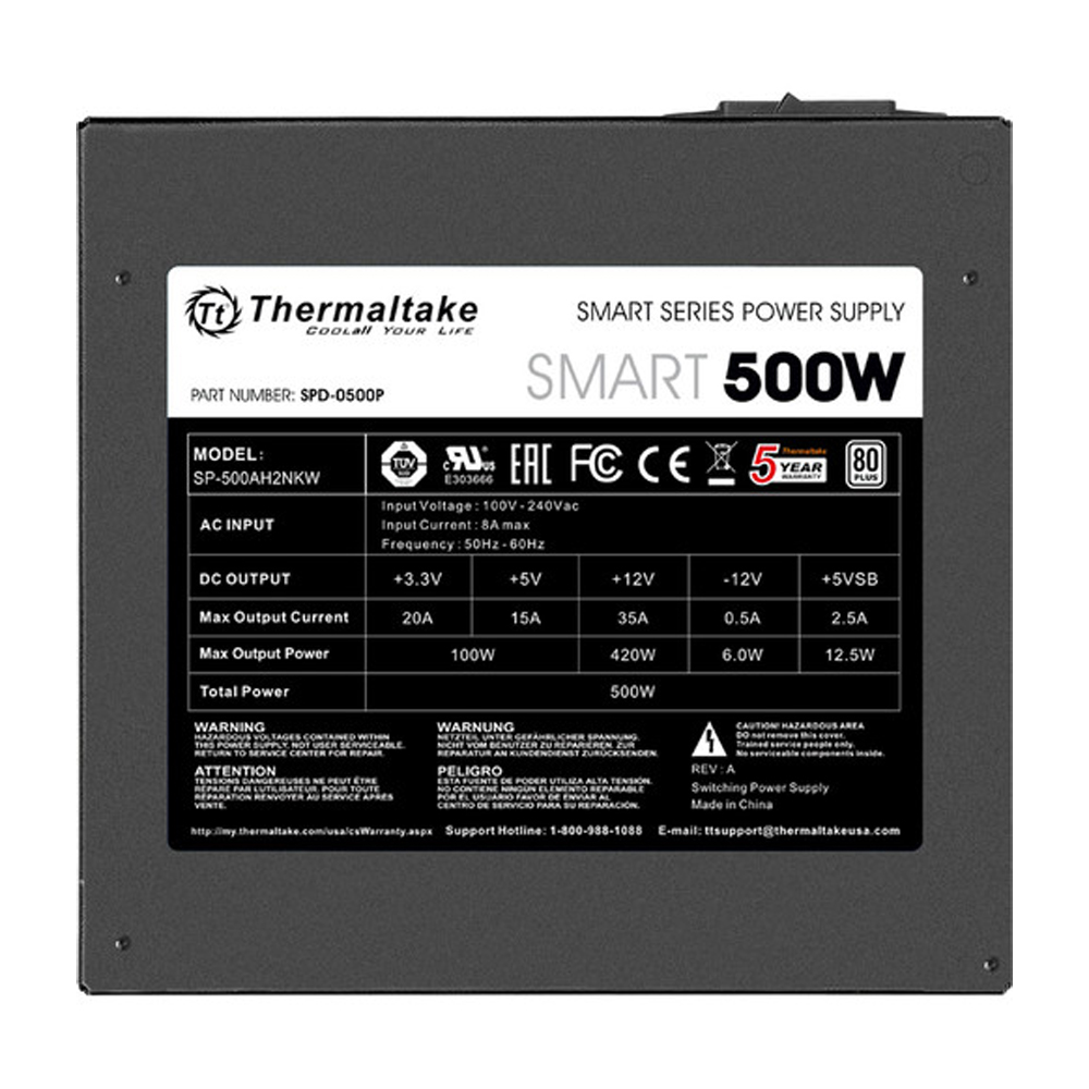 Fuente 500w 80+ Smart White Thermaltake