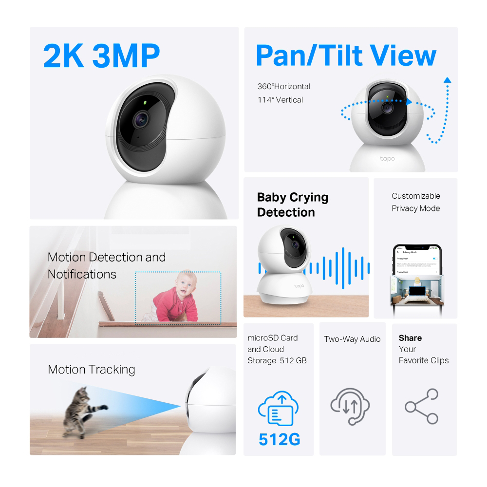 Camara Seguridad Ip Wifi Tapo C210 2k Tp-link