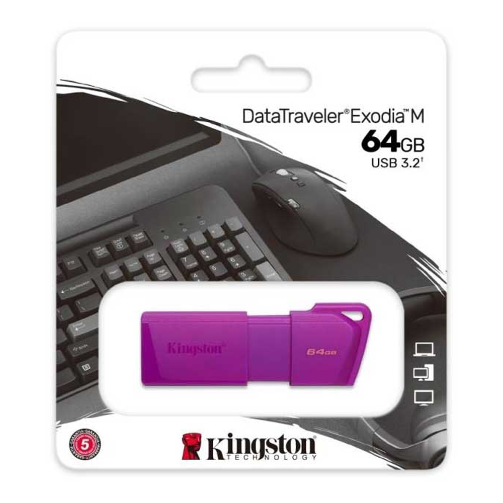 Pendrive 64gb Datatraveler Exodia M Purple Kingston