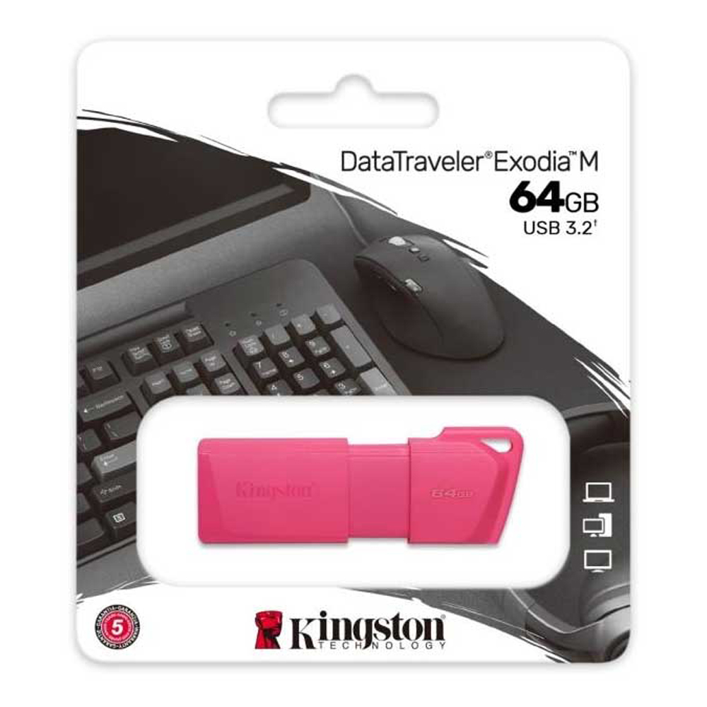 Pendrive 64gb Datatraveler Exodia M Pink Kingston