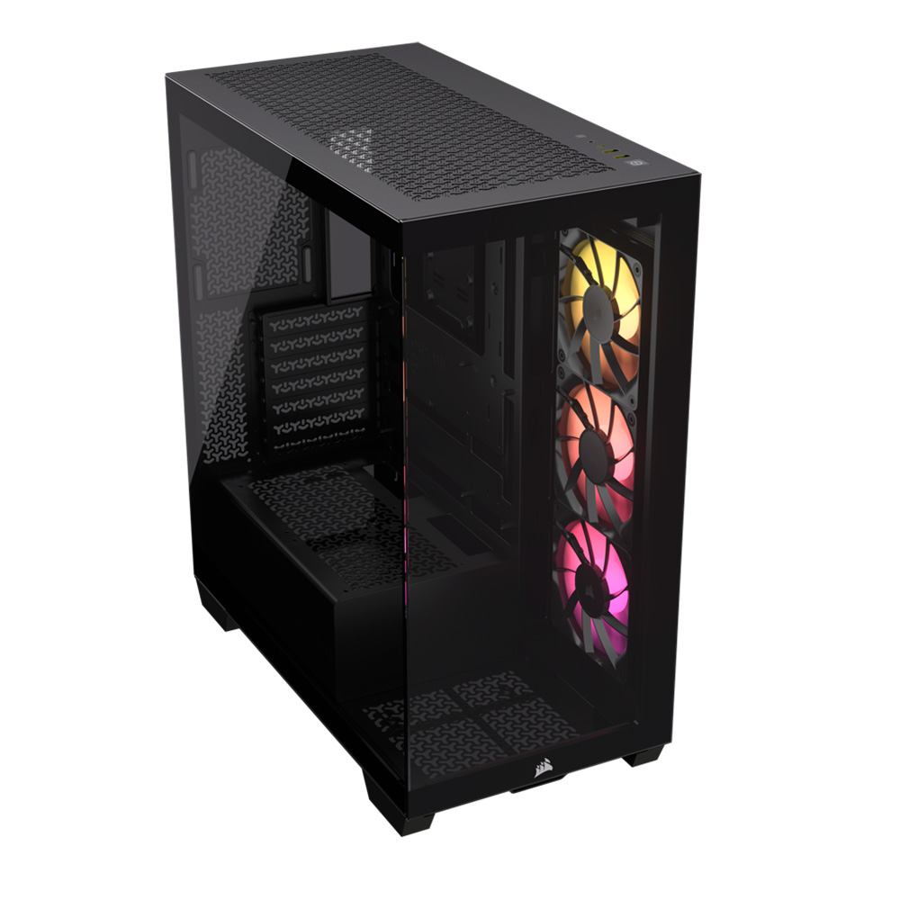 Gabinete 3500x Argb Tg Fan X3 Black Corsair