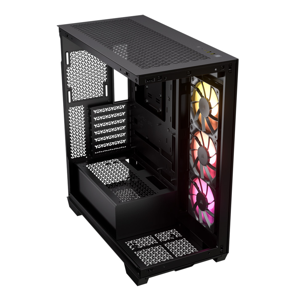 Gabinete 3500x Argb Tg Fan X3 Black Corsair