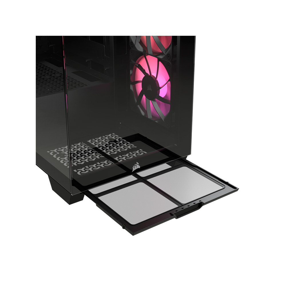 Gabinete 3500x Argb Tg Fan X3 Black Corsair