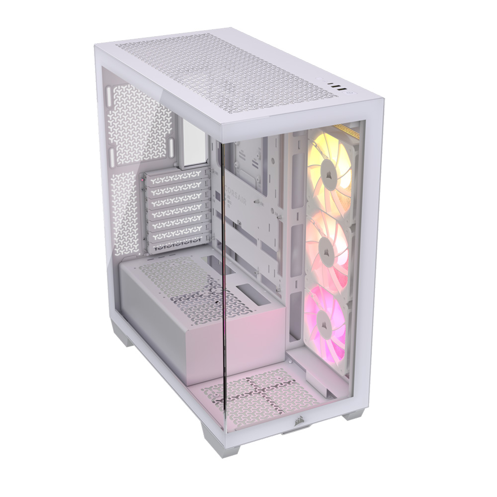 Gabinete 3500x Argb Tg Fan X3 White Corsair