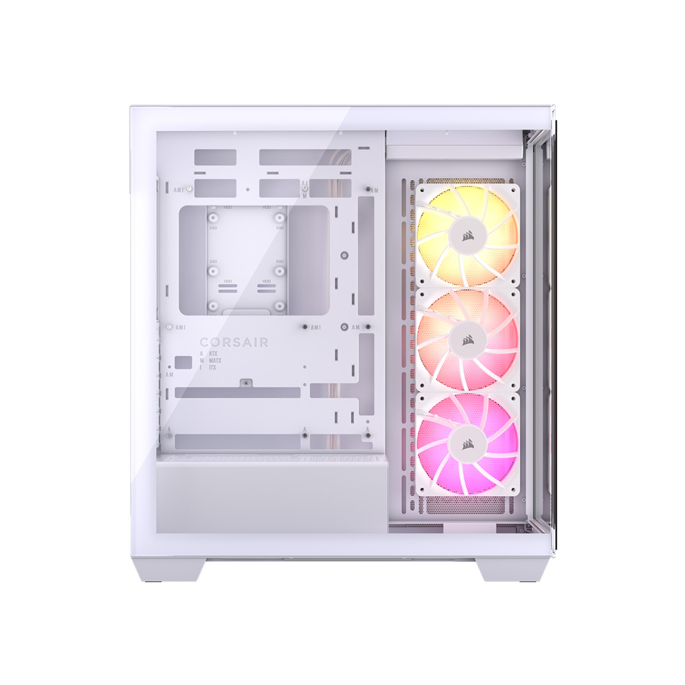 Gabinete 3500x Argb Tg Fan X3 White Corsair