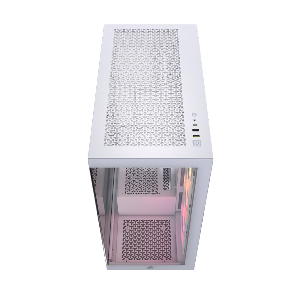 Gabinete 3500x Argb Tg Fan X3 White Corsair