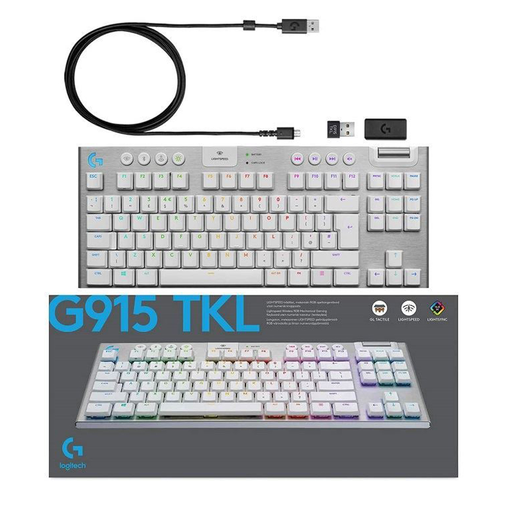 Teclado G915 Tkl White Rgb Wifi Logitech