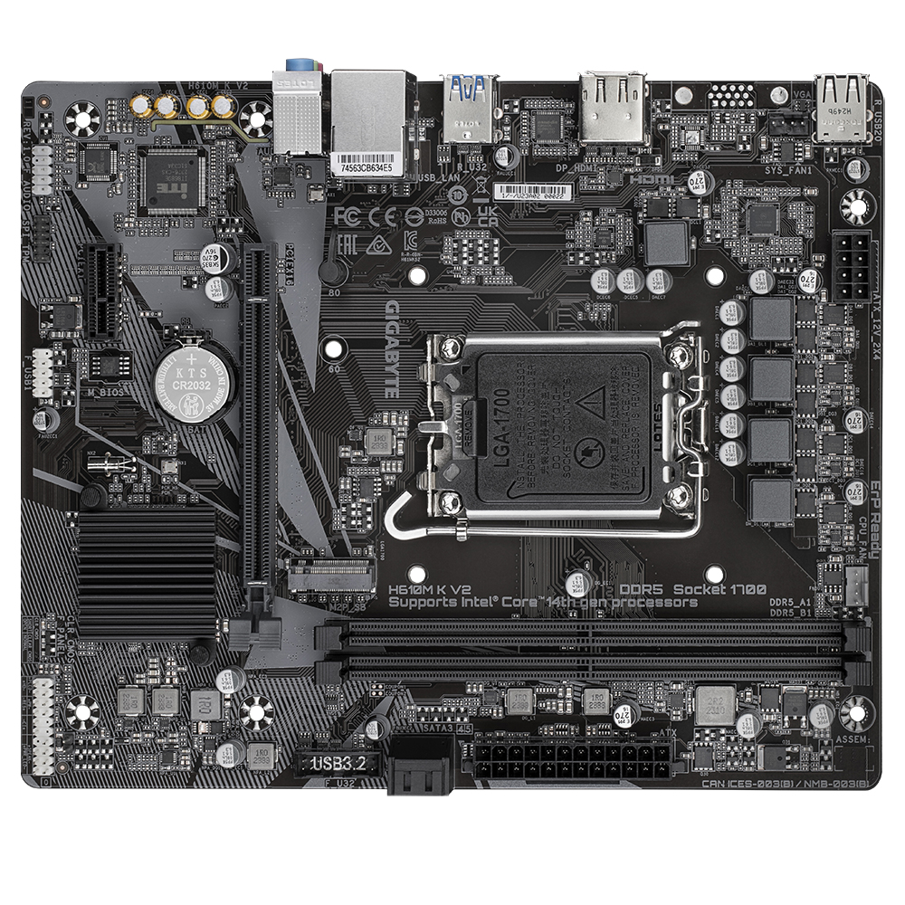 Mother H610m K V2 Ddr5 Gigabyte 12gen