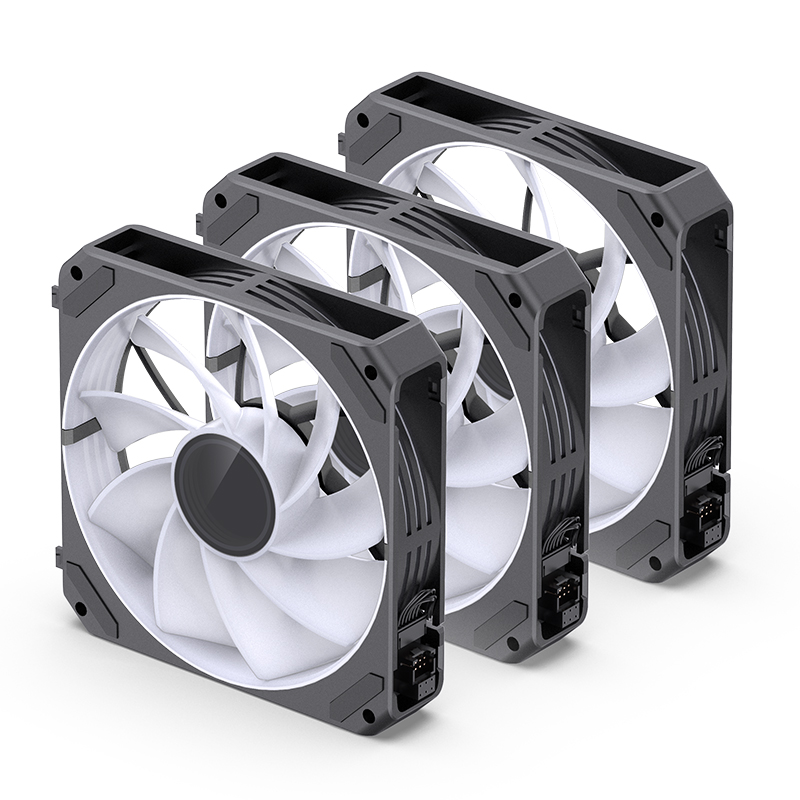 Cooler Fan Zg-120br Pack X3 Reversed 120mm Argb Black Jonsbo