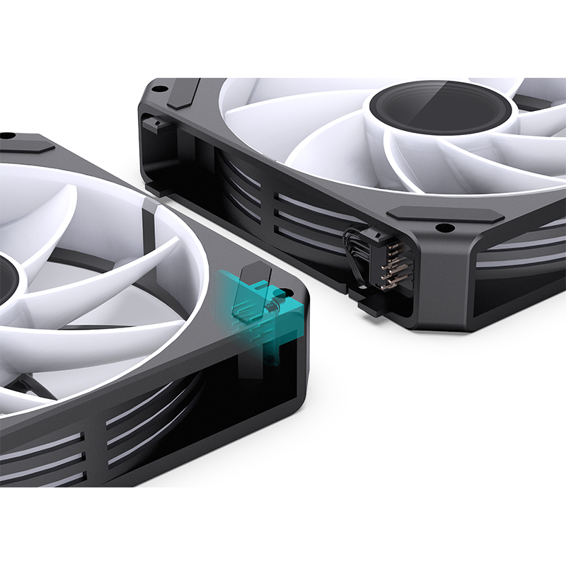 Cooler Fan Zg-120br Pack X3 Reversed 120mm Argb Black Jonsbo