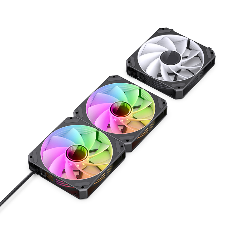 Cooler Fan Zg-120br Pack X3 Reversed 120mm Argb Black Jonsbo