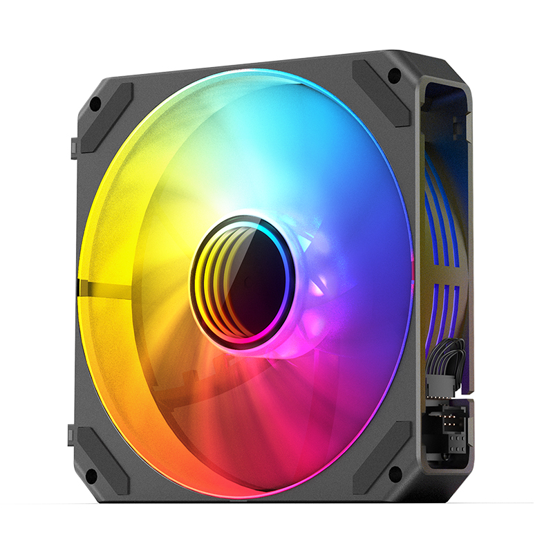 Cooler Fan Zg-120br Pack X3 Reversed 120mm Argb Black Jonsbo