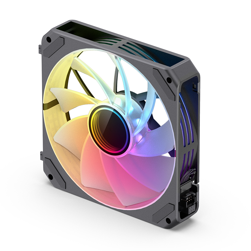 Cooler Fan Zg-120br Pack X3 Reversed 120mm Argb Black Jonsbo