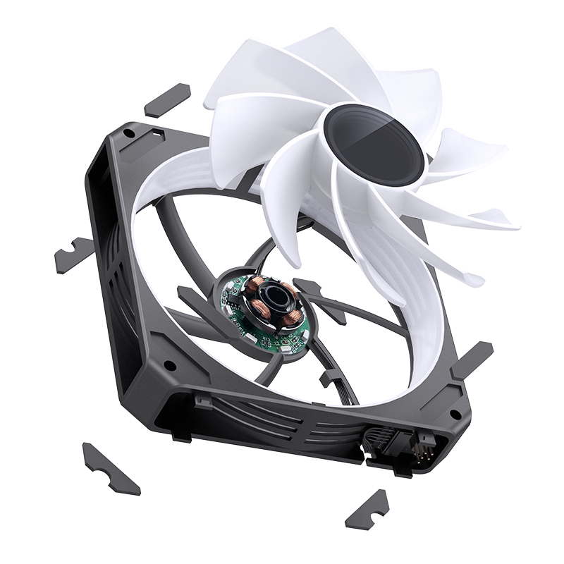 Cooler Fan Zg-120br Pack X3 Reversed 120mm Argb Black Jonsbo