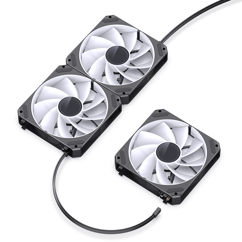 Cooler Fan Zg-120br Pack X3 Reversed 120mm Argb Black Jonsbo