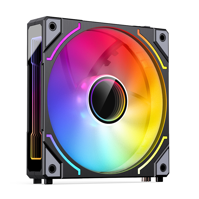 Cooler Fan Zh-120br Pack X3 Reversed 120mm Argb Black Jonsbo