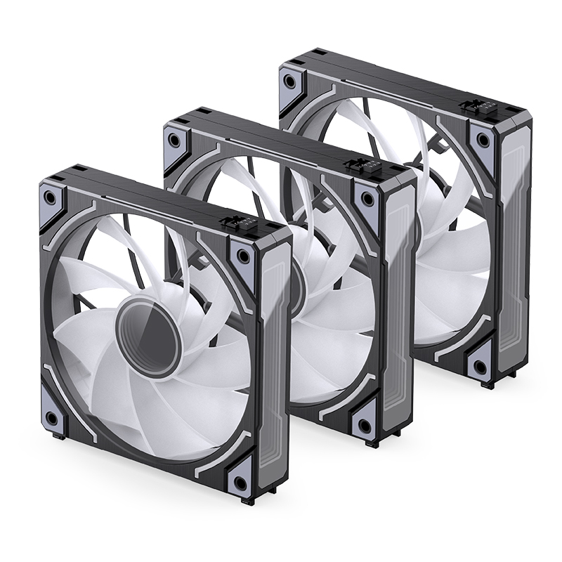 Cooler Fan Zh-120br Pack X3 Reversed 120mm Argb Black Jonsbo