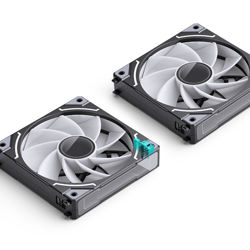 Cooler Fan Zh-120br Pack X3 Reversed 120mm Argb Black Jonsbo