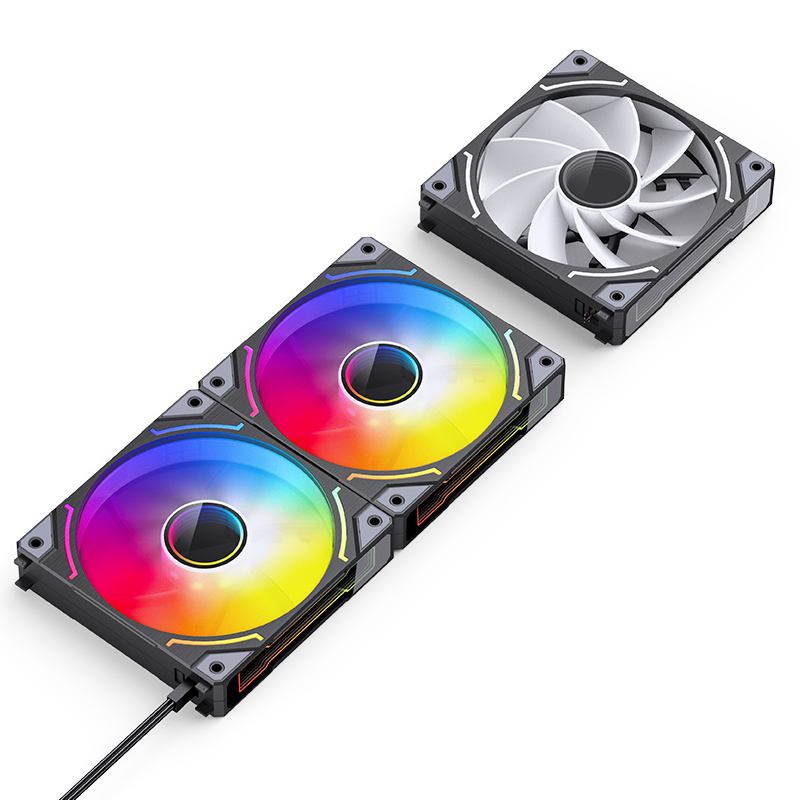 Cooler Fan Zh-120br Pack X3 Reversed 120mm Argb Black Jonsbo