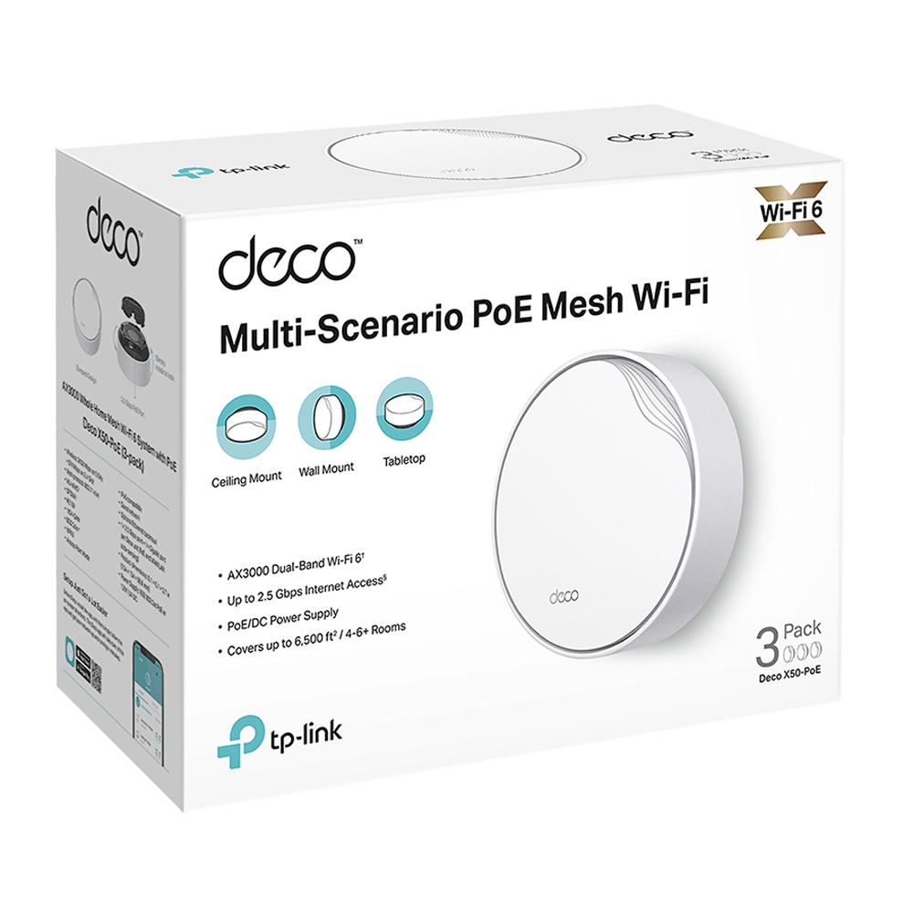 Deco X50 Poe Wifi Mesh Ax3000 Pack X3 Tp-link