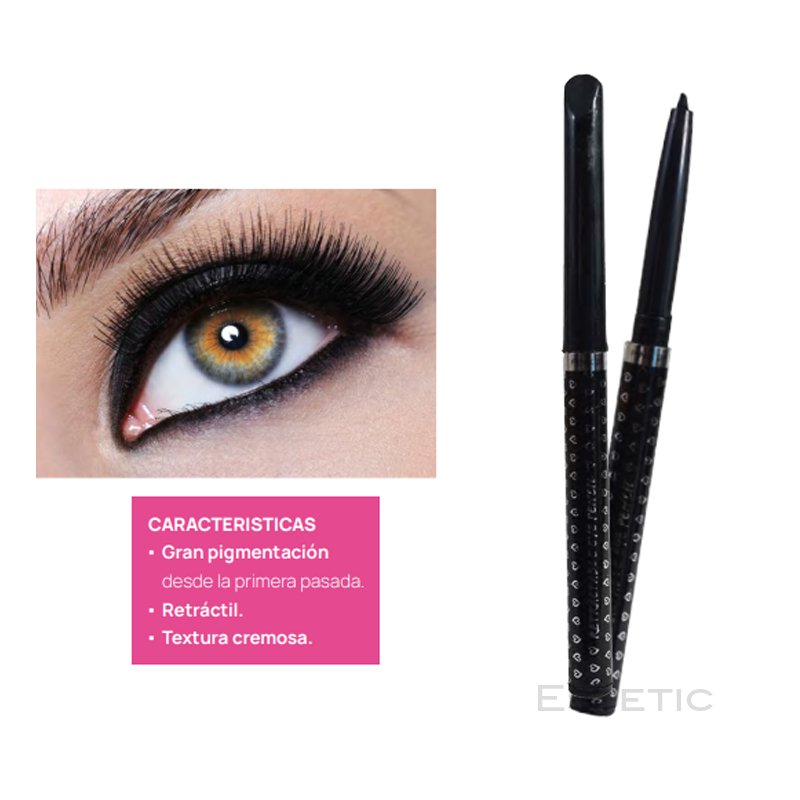 Delineador Negro Retractil Pink 21