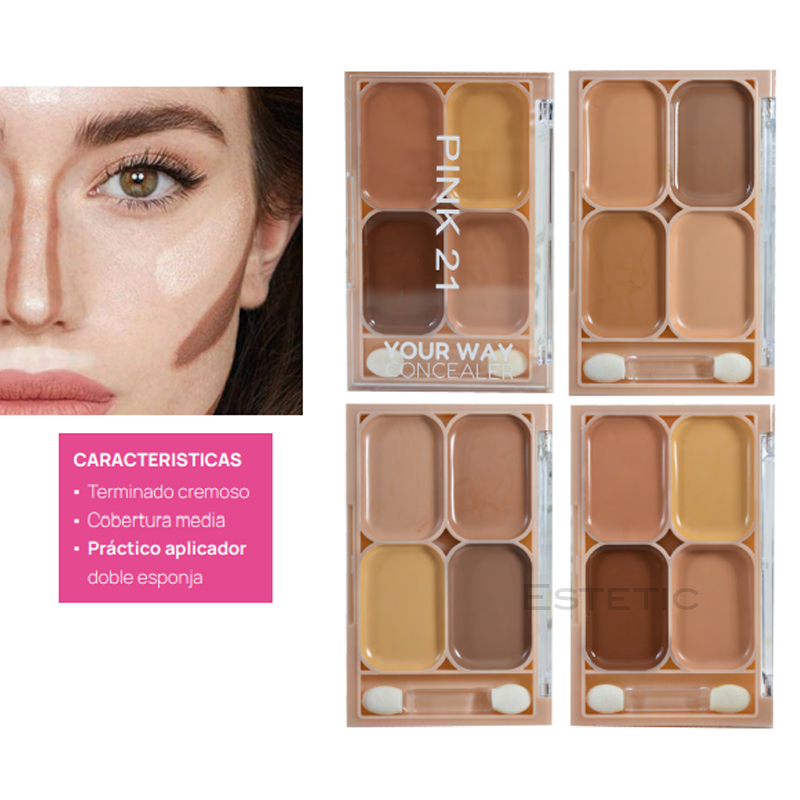 Paleta x4 Correctores Crema Your Way Pink 21
