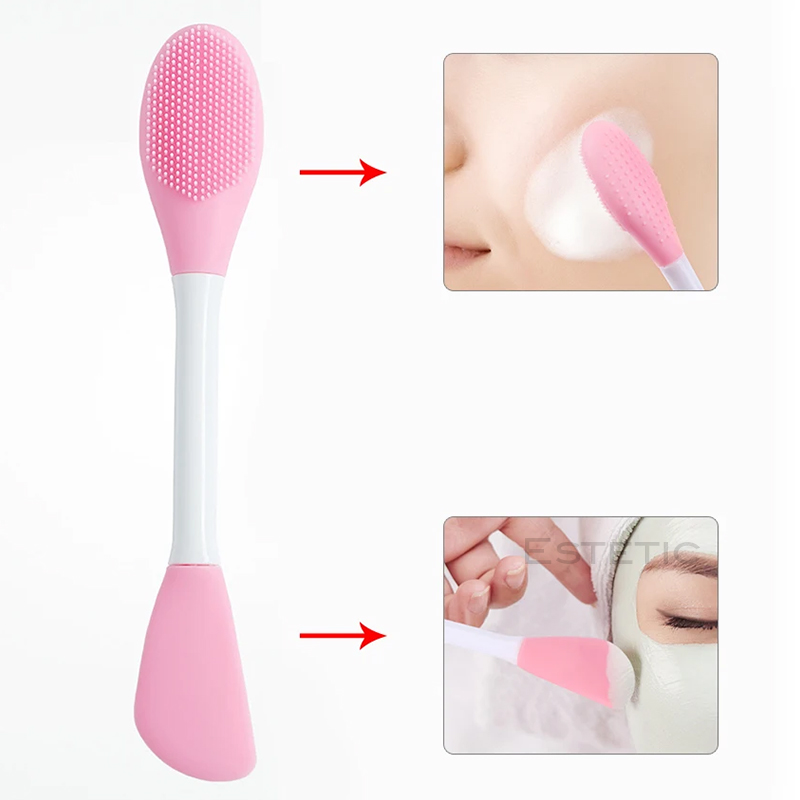 Cepillo Limpiador + Exfoliante Skin Care Silicona Doble