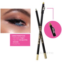 Delineador Lapiz Negro C/Sacapuntas Pink 21