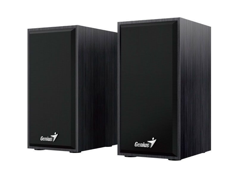 Parlantes Genius caja de madera SP-HF180 USB color Negro