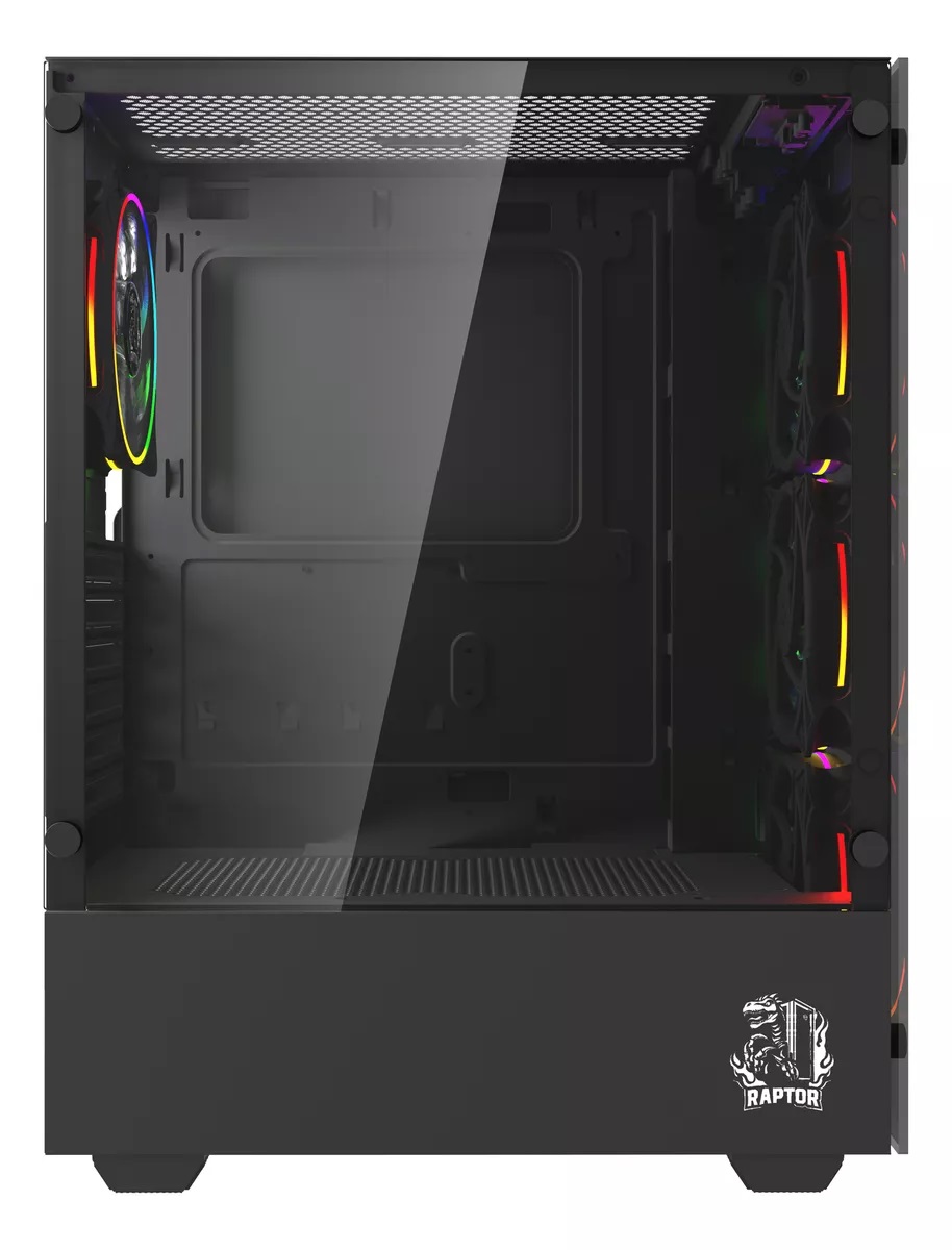 Gabinete Raptor Sentinel vidrio templado y 4 Fanes RGB