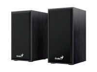 Parlantes Genius caja de madera SP-HF180 USB color Negro
