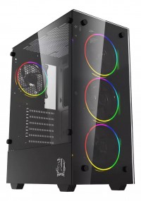 Gabinete Raptor Sentinel vidrio templado y 4 Fanes RGB