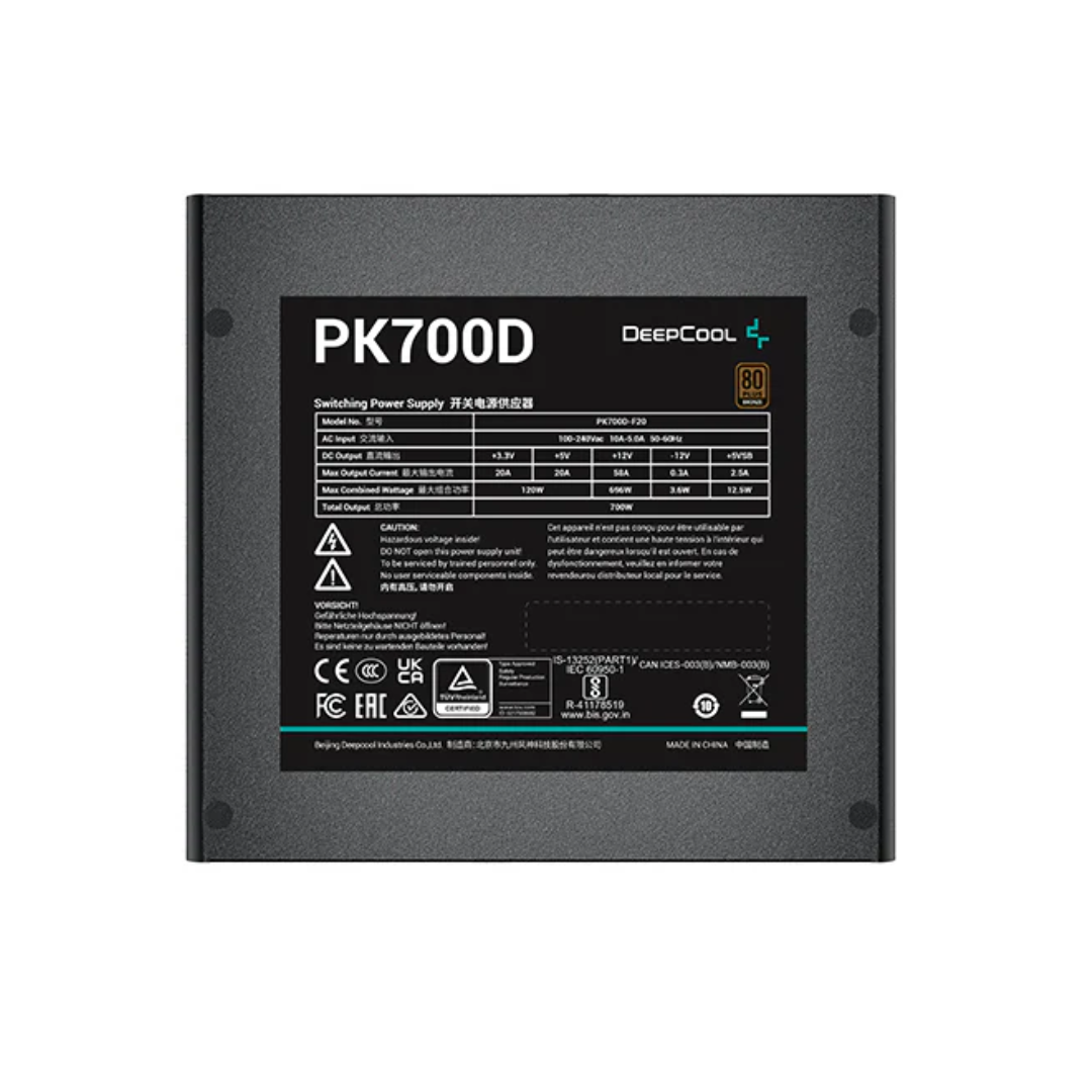 Fuente Deepcool 700w 80 Plus Bronze Pk700d