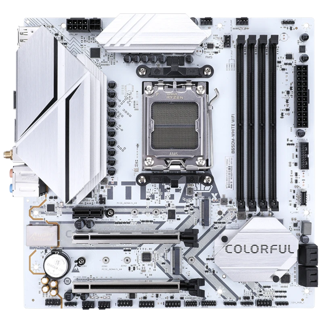 Mother Colorful B650m White Wifi Battle-ax Am5 Ddr5