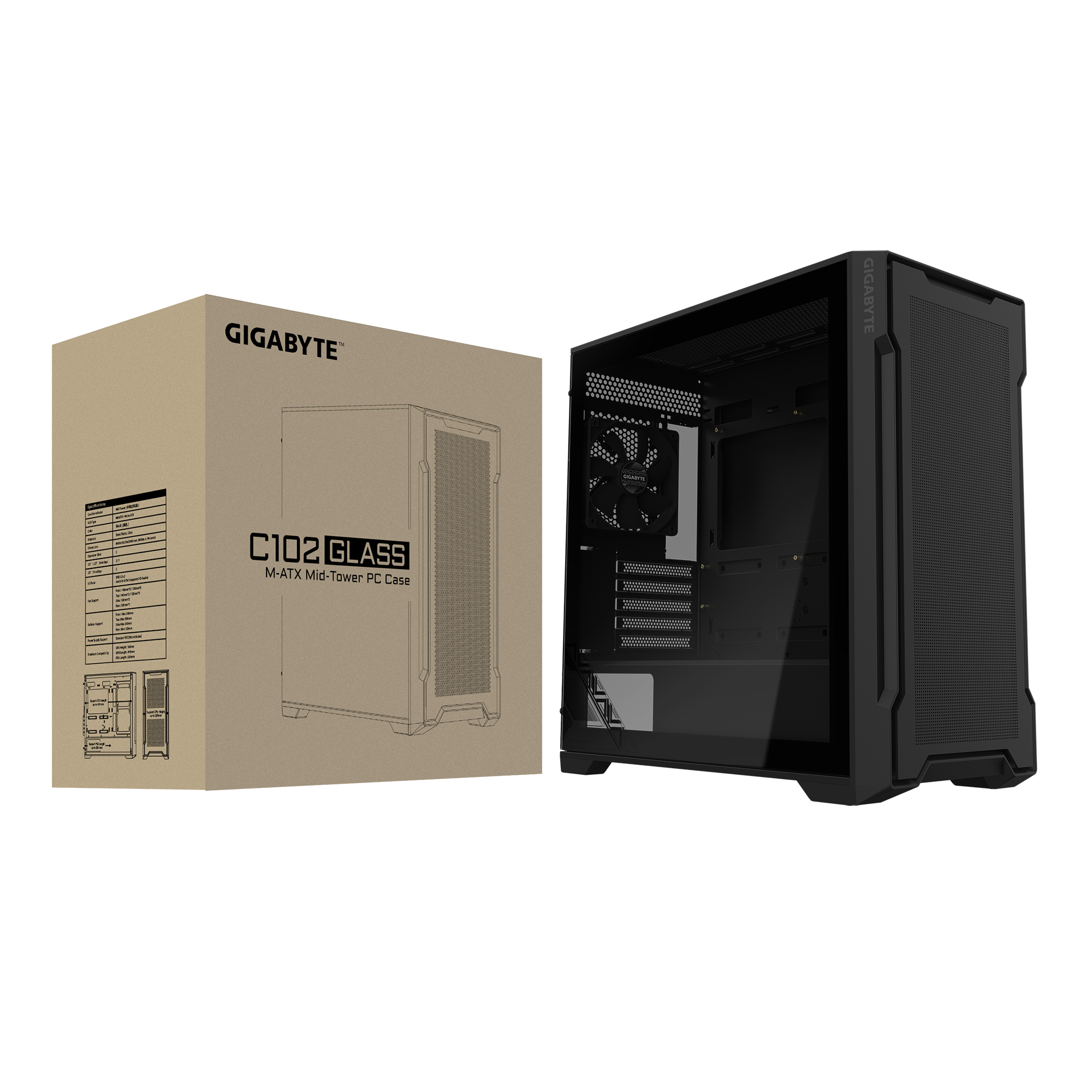 Gabinete Gamer Gigabyte C102g M-atx Black