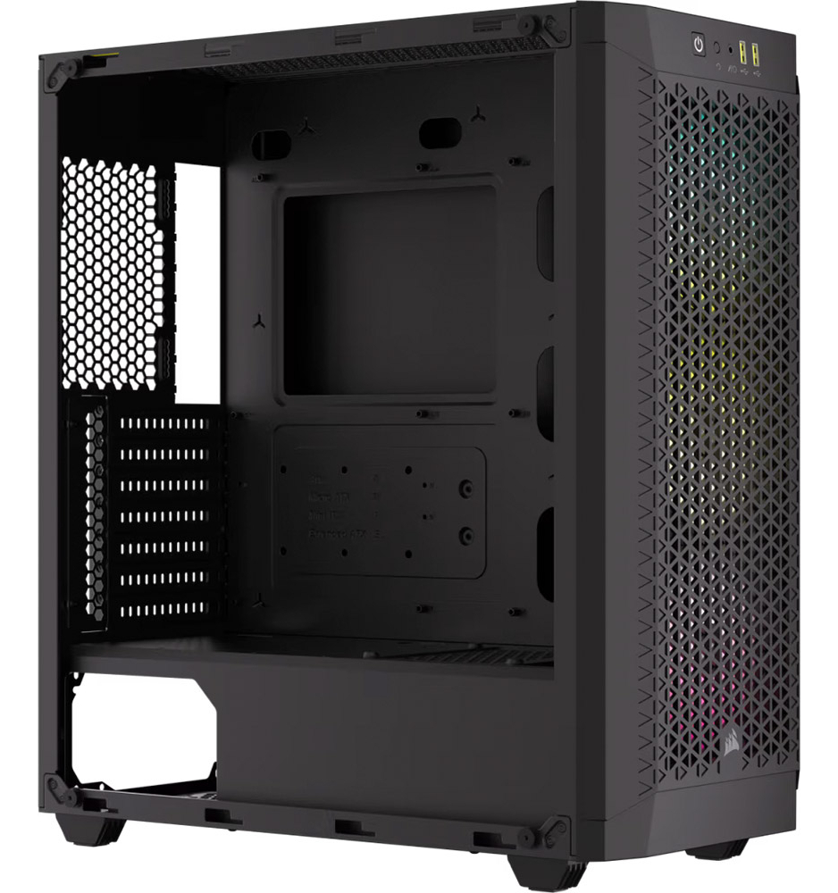 GABINETE GAMER CORSAIR 480T AIRFLOW TG FAN 3X FAN ARGB BLACK