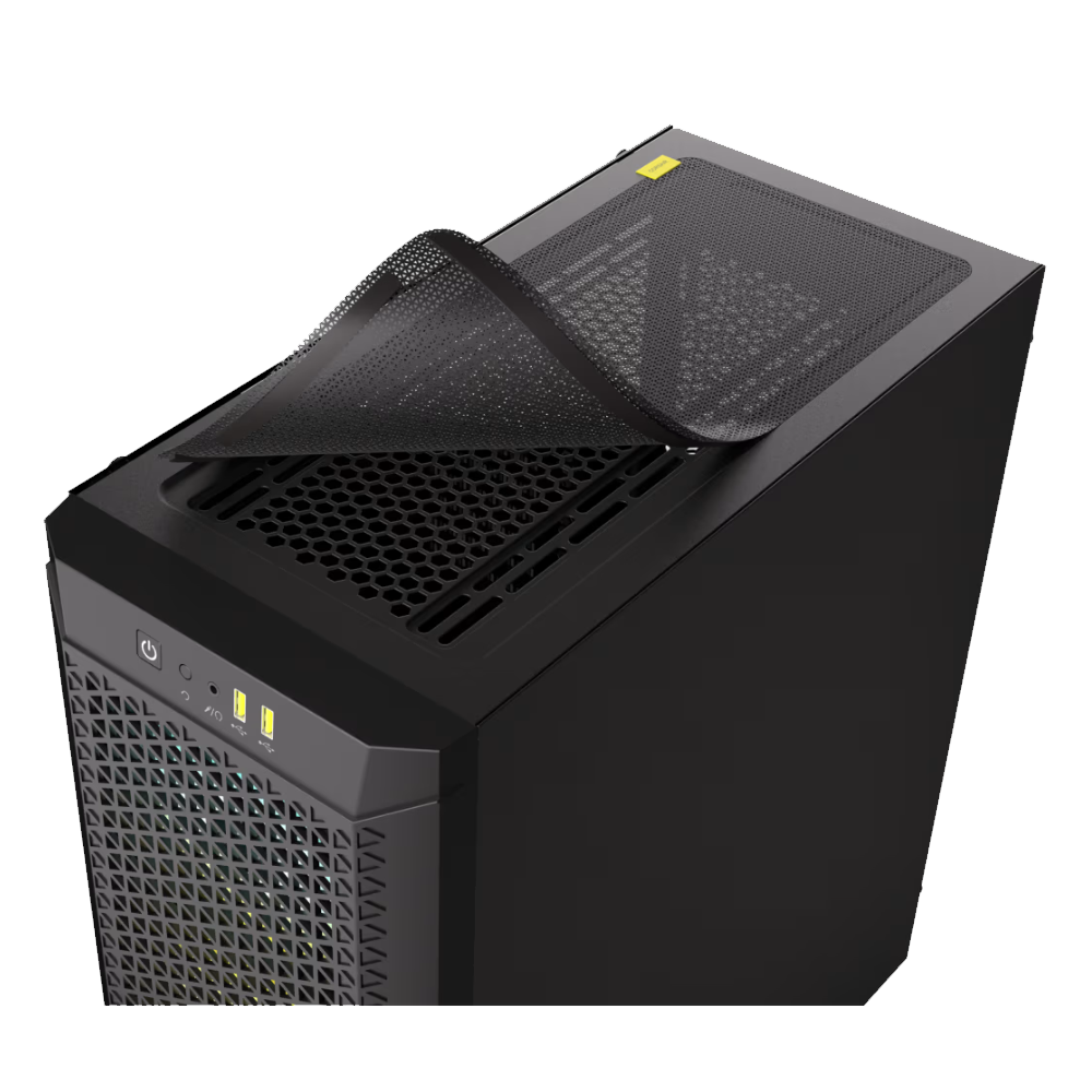 GABINETE GAMER CORSAIR 480T AIRFLOW TG FAN 3X FAN ARGB BLACK