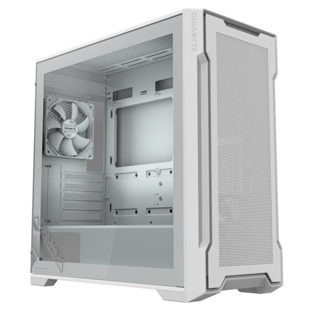 GABINETE GAMER GIGABYTE C102 GLASS ICE TG 2X FAN WHITE