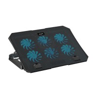 BASE PARA NOTEBOOK 17" NISUTA RECLINABLE HUB USB LED Y REGULADOR DE VELOCIDAD