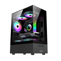 GABINETE SENTEY H10 BLACK VIDRIO TEMPLADO - SIN COOLERS