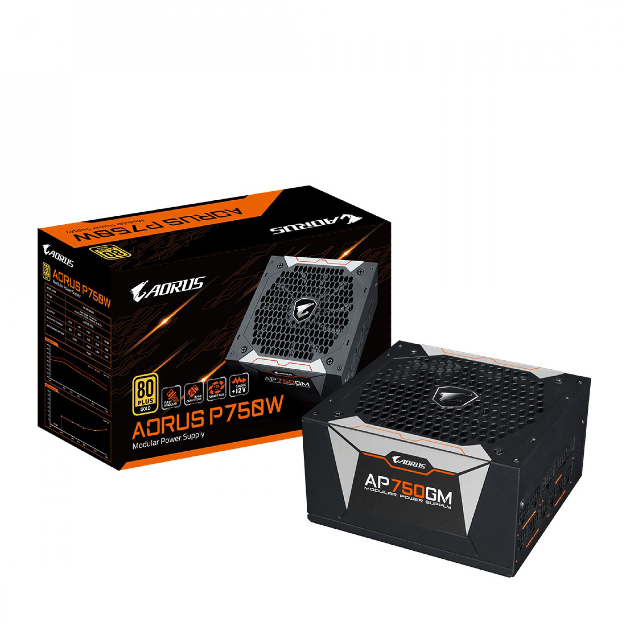 Fuente PC Certificada AORUS P750W MODULAR P750W 80PLUS GOLD