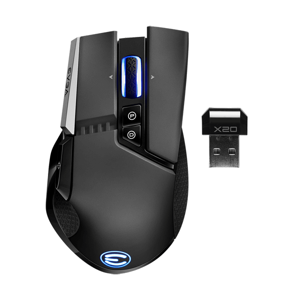 Mouse Gamer Wireless Evga X20 Black