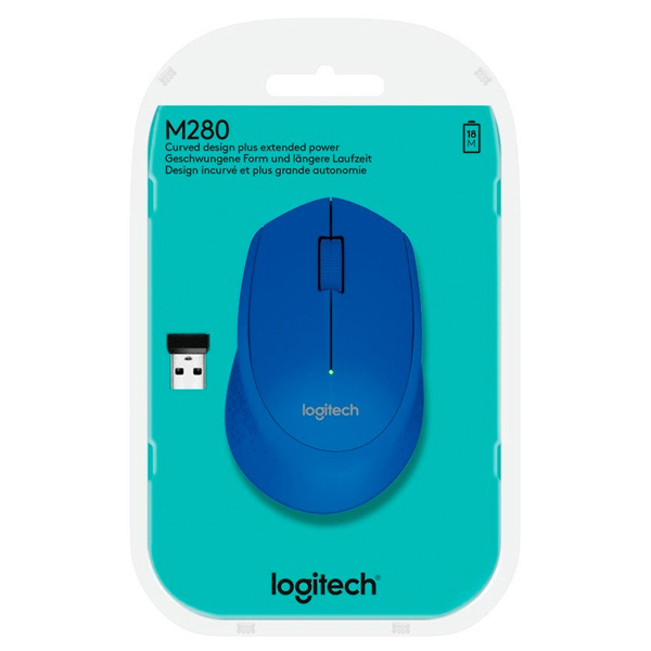 Mouse Logitech M280 Comfort Plus Blue Inalambrico