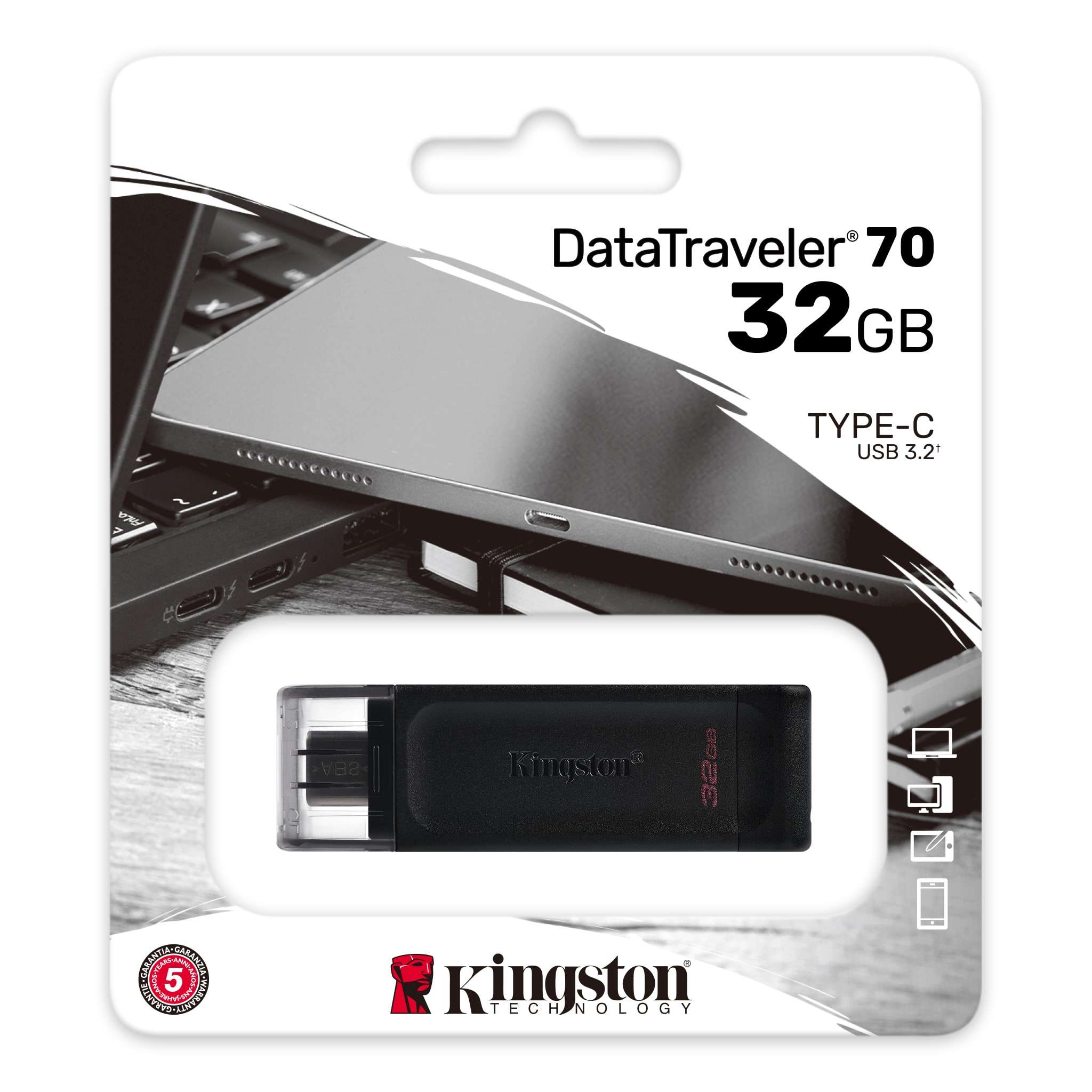 Pendrive Kingston DataTravel70 32GB TYPE-C 3.2